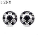 1pcs 12MM  design metal silver plated snap charms Multicolor