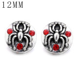 1pcs 12MM  design metal silver plated snap charms Multicolor