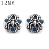 1pcs 12MM  design metal silver plated snap charms Multicolor