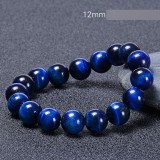 12MM Natural Blue Tiger Eye Bracelet Eagle Eye Cat Eye Bracelet