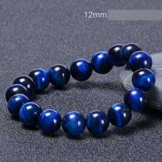 12MM Natural Blue Tiger Eye Bracelet Eagle Eye Cat Eye Bracelet