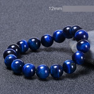 12MM Natural Blue Tiger Eye Bracelet Eagle Eye Cat Eye Bracelet
