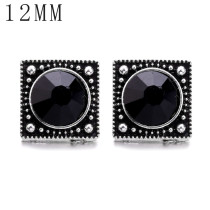 1pcs 12MM  design metal silver plated snap charms Multicolor