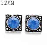 1pcs 12MM  design metal silver plated snap charms Multicolor