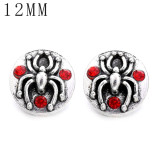 1pcs 12MM  design metal silver plated snap charms Multicolor