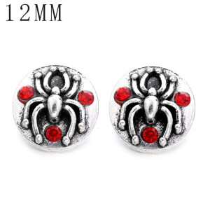 1pcs 12MM  design metal silver plated snap charms Multicolor
