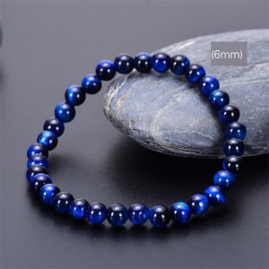 6MM Natural Blue Tiger Eye Bracelet Eagle Eye Cat Eye Bracelet