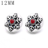 1pcs 12MM  design metal silver plated snap charms Multicolor