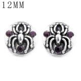 1pcs 12MM  design metal silver plated snap charms Multicolor