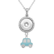Beach Cow rabbit Car Necklace With accessories silver  fit 20MM chunks 50CM chain  snaps jewelry  necklace for women