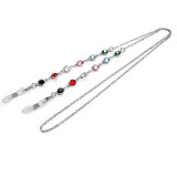 Sunglasses hanging chain colorful diamond hanging neck rope metal copper snow chain mask chain