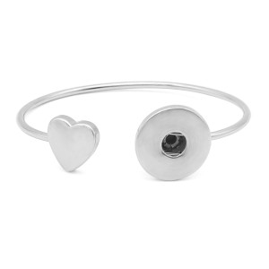 Valentine's Day Copper love bracelet 1 buttons snap silver bracelet fit 20MM snaps jewelry