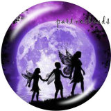 20MM    Elves  Print   glass  snaps buttons