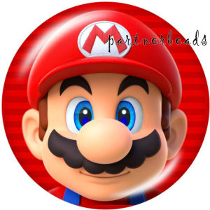 20MM Cartoon  game character   Print   glass  snaps buttons