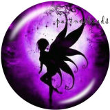 20MM Elves Print   glass  snaps buttons