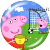 20MM  Pig  Print   glass  snaps buttons
