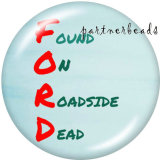 20MM  Car sign  Print   glass  snaps buttons