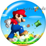 20MM Cartoon  game character   Print   glass  snaps buttons