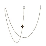 Copper retro metal glasses chain glasses rope halter neck sunglasses chain (unilateral four-leaf flower)