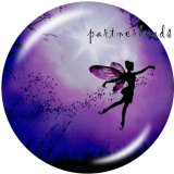 20MM    Elves  Print   glass  snaps buttons