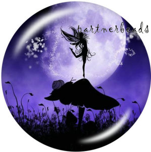 20MM    Elves  Print   glass  snaps buttons