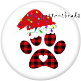 20MM dog Pattern  Love  Print   glass  snaps buttons