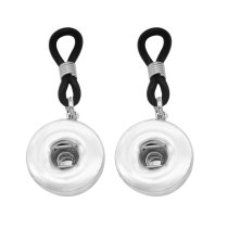 Glasses accessories A pair snap sliver Pendant  fit 18&20MM snaps style jewelry