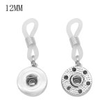Glasses accessories A pair snap sliver Pendant  fit 12MM snaps style jewelry
