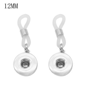 Glasses accessories A pair snap sliver Pendant  fit 12MM snaps style jewelry