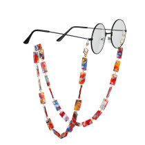 75CM Acetate Acrylic Glasses Chain Mask Hanging Chain Leopard Print Two-color Chain