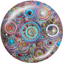 20MM  Pattern   Print   glass  snaps buttons