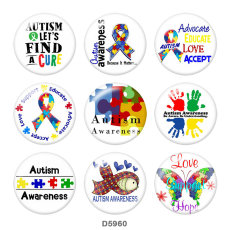 20MM   Ribbon   Print   glass  snaps buttons