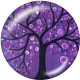 20MM   Tree   Print   glass  snaps buttons