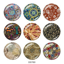20MM  Pattern   Print   glass  snaps buttons