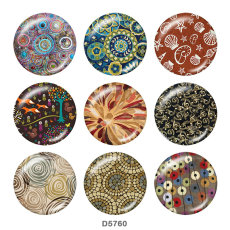 20MM  Pattern   Print   glass  snaps buttons
