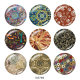 20MM  Pattern   Print   glass  snaps buttons