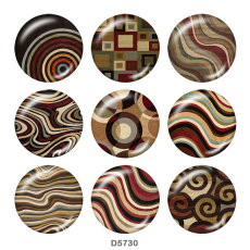 20MM  Pattern   Print   glass  snaps buttons