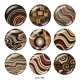 20MM  Pattern   Print   glass  snaps buttons