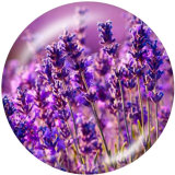20MM   Flower   Print   glass  snaps buttons