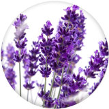 20MM   Flower   Print   glass  snaps buttons