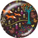 20MM  Pattern   Print   glass  snaps buttons