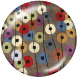 20MM  Pattern   Print   glass  snaps buttons