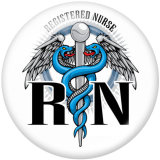 20MM   Nurse   Print   glass  snaps buttons