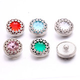 20MM design metal silver plated with Rhinestone snap charms snaps jewelry