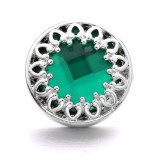 20MM design metal silver plated with Rhinestone snap charms snaps jewelry