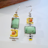 Vintage natural stone earrings