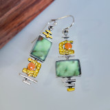 Vintage natural stone earrings