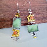 Vintage natural stone earrings