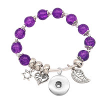 1 buttons With  snap Imitation crystal Small accessories Elasticity  bracelet fit18&20MM snaps jewelry