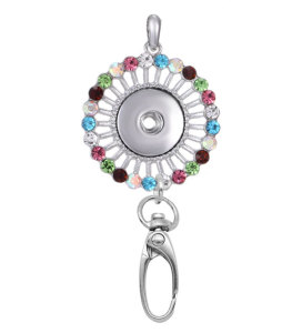 Hook Pendant Badge Reel ID holder fit 18&20mm chunks snap jewelry